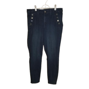 Gap Denim High Rise Dark Apollo Universal Regular Legging Label Reads Size 18/34